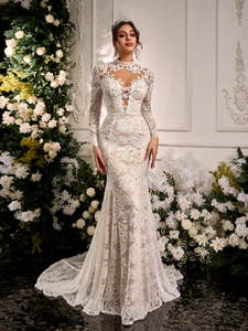 Vestido de Noche Personalizado de Talla Grande, de Alta Calidad, Estilo Sirena, con Cola Desmontable, Nuevo Diseño, Vestido de Novia - Product Image 2