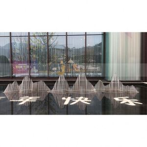 ANW7454 Escultura Artística Decorativa Personalizada de Acero Inoxidable Hecha en China, Ideal para Mejorar Áreas Comerciales y Residenciales en Aniversarios - Product Image 1