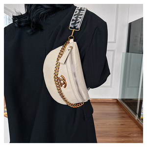 Bolso bandolera de hombro con letras de lujo de gran capacidad y moda sencilla al por mayor, bolso de pecho para mujer - Product Image 5