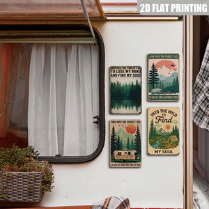 Letrero Metálico Vintage 'Into the Wild to Find My Soul' para Decoración <span class=keywords><strong>de</strong></span> Tiendas <span class=keywords><strong>de</strong></span> Campaña y Campamentos <span class=keywords><strong>de</strong></span> Montaña - Product Image 3