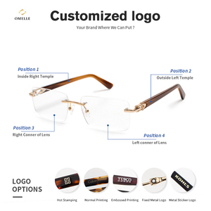 Tùy Chỉnh Sang Trọng Kinh Doanh Kính Đọc Sách Chất Lượng Chống Ánh Sáng Màu Xanh Không Có Vành Kính Khung Quang Học Cho Nam Giới Và Phụ Nữ - Product Image 5