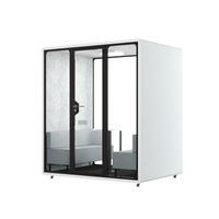 Cabine insonorisée moderne en aluminium pour le streaming en direct, les bureaux, les salles d'examen, les salles de piano - Design mobile écologique et durable