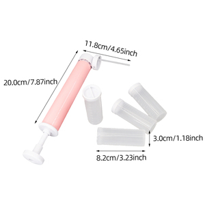 Pistola pulverizadora de pasteles Manual de plástico nueva de fábrica, herramientas de cocina Mu Si con plumero de Color y <span class=keywords><strong>barril</strong></span> de pulverización para hornear - Product Image 6