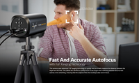 Caméra de diffusion en direct AVMATRIX avec autofocus, zoom 10x, 1080p, avec microphone externe