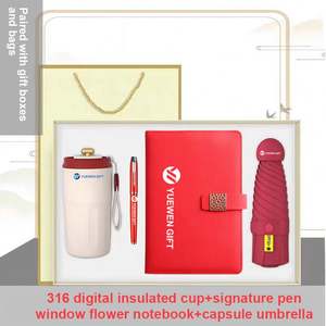 Juego de Regalo Empresarial Personalizado de Año Nuevo para Clientes de Oficina, Cuaderno de Cuero, Bolígrafo, Termo, en Caja de Regalo - Product Image 5