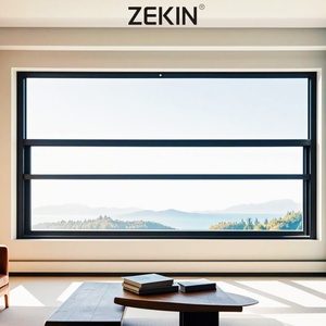ZEKIN Fenêtres coulissantes automatiques modernes en aluminium sur mesure, double vitrage intelligent, avec moustiquaire, fenêtres à levage électrique - Product Image 1