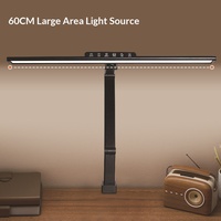 Lampe LED à pince métallique protectrice pour les yeux, contrôle tactile, CRI 95 élevé, alimentation USB - Certifiée CE pour ordinateurs, bureaux de travail et de jeu