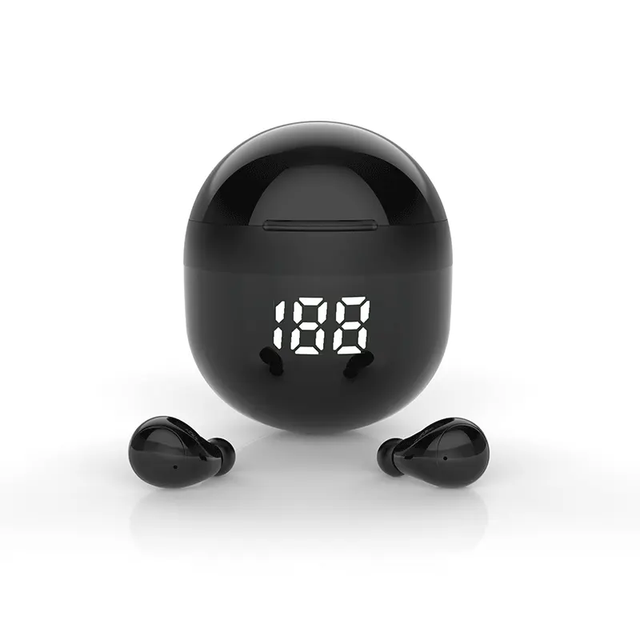 SK18 TWS Headphones Noise Cancelling Wireless Earphones LCD Screen Invisible Mini Earbuds