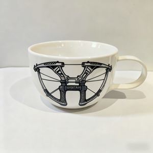Mug à café en céramique fait main - Design d'arc à poulies de tir à l'arc peint à la main - Cadeau de vacances parfait - Product Image 4