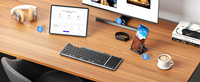 Clavier BT pliable ultra-fin à structure ciseaux, sans fil, rechargeable, avec pavé tactile