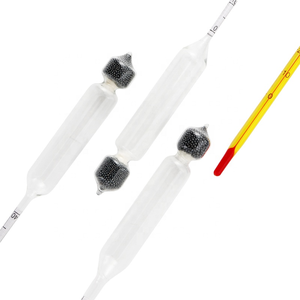 Bir termometre ile hidrometre alkol metre Vinometer Tester alet seti 0 ila 100% alkol konsantrasyonu metre 4 adet - Product Image 6