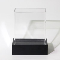 Boîte de plexiglas acrylique de fournisseur d'usine avec la caisse d'armoire de conteneur de base en bois