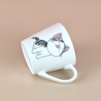 Tasses à café en céramique ASKD, imprimé chat de dessin animé, vente en gros, porcelaine, grande capacité, animaux, minimalistes, cadeaux d'affaires, compatibles micro-ondes