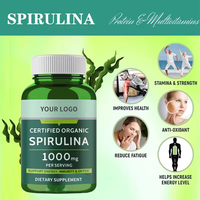 Vitahealthy OEM/ODM Marque Privée Fournisseur d'Usine Gélules de Spiruline Chlorella 1000mg Soutien à la Santé Cardiaque Soins de Santé Écologiques