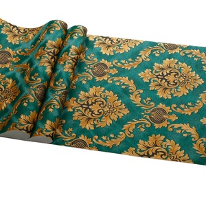 Papel pintado 3D verde oscuro sala de estar dormitorio Hotel lujo decoración del hogar papel pintado impermeable estilo europeo - Product Image 1