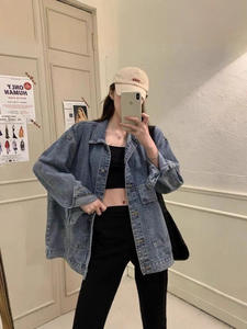 2026 Women Cardigan <b>Jean</b> <b>Jacket</b> Long Sleeve Girls Fashion Long Sleeve Button Pocket Student Denim Coat - Product Image 5