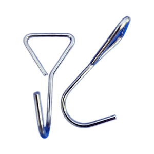 Cao su tráng đánh bóng thép không gỉ nhỏ J hình dạng dính tường móc cho ngành công nghiệp bán lẻ - Product Image 2