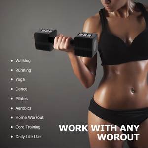 Mancuernas Ajustables para Mujer, Mancuernas de Yoga Desmontables con Revestimiento de Goma para Uso en Casa, Adelgazamiento de Brazos, Par de 10 kg, Modelo ABS - Product Image 2