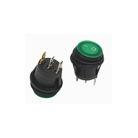 Interrupteur à bascule étanche 12V 3 broches ON/OFF SPST en silicone LED 22mm Max. Courant 10A Max. Tension 250V