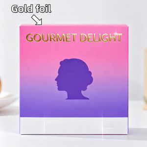 Logotipo de marca en relieve 3D personalizado lámina dorada y plateada lápiz labial máscara lápiz de cejas cosméticos caja de papel embalaje - Product Image 2