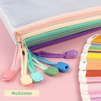 Pochette de classement A4 transparente en PVC maillé imperméable avec fermeture éclair pour bureau et étudiants, personnalisable avec logo