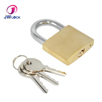 Combinaison de verrouillage de tampon en laiton manille durcie cadenas en laiton haute sécurité personnalisé petit solide 20mm 30mm 40mm 50mm 60mm clé jaune