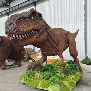 巨大な茶色のロボットティラノサウルス恐竜公園リアルライフサイズアニマトロニクスT-REX像屋内ショッピングモール - Product Image 5
