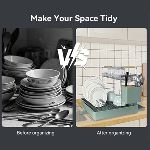 2 - Tier món ăn <span class=keywords><strong>drainer</strong></span> Organizer drainboard Set khô giá cho món ăn và bát thép món ăn giá - Product Image 6