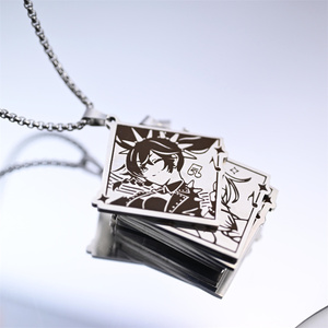Collar de <span class=keywords><strong>Genshin</strong></span> <span class=keywords><strong>Impact</strong></span> para Mujer y Hombre, Tendencia Anime, Acero de Titanio, Colgante de Kazuha <span class=keywords><strong>Yun</strong></span> Jin, Cadena para Suéter, Regalo de Cosplay - Product Image 2