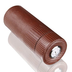 Xi Lanh Cedar Lining Xách Tay Du Lịch Da Xì Gà Humidor Trường Hợp Với Ẩm Kế - Product Image 3