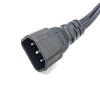 Câble d'alimentation coudé à 90 degrés HENG-WELL IEC C14 C13 avec gaine en PVC pour connecteur PDU de rack de serveur informatique
