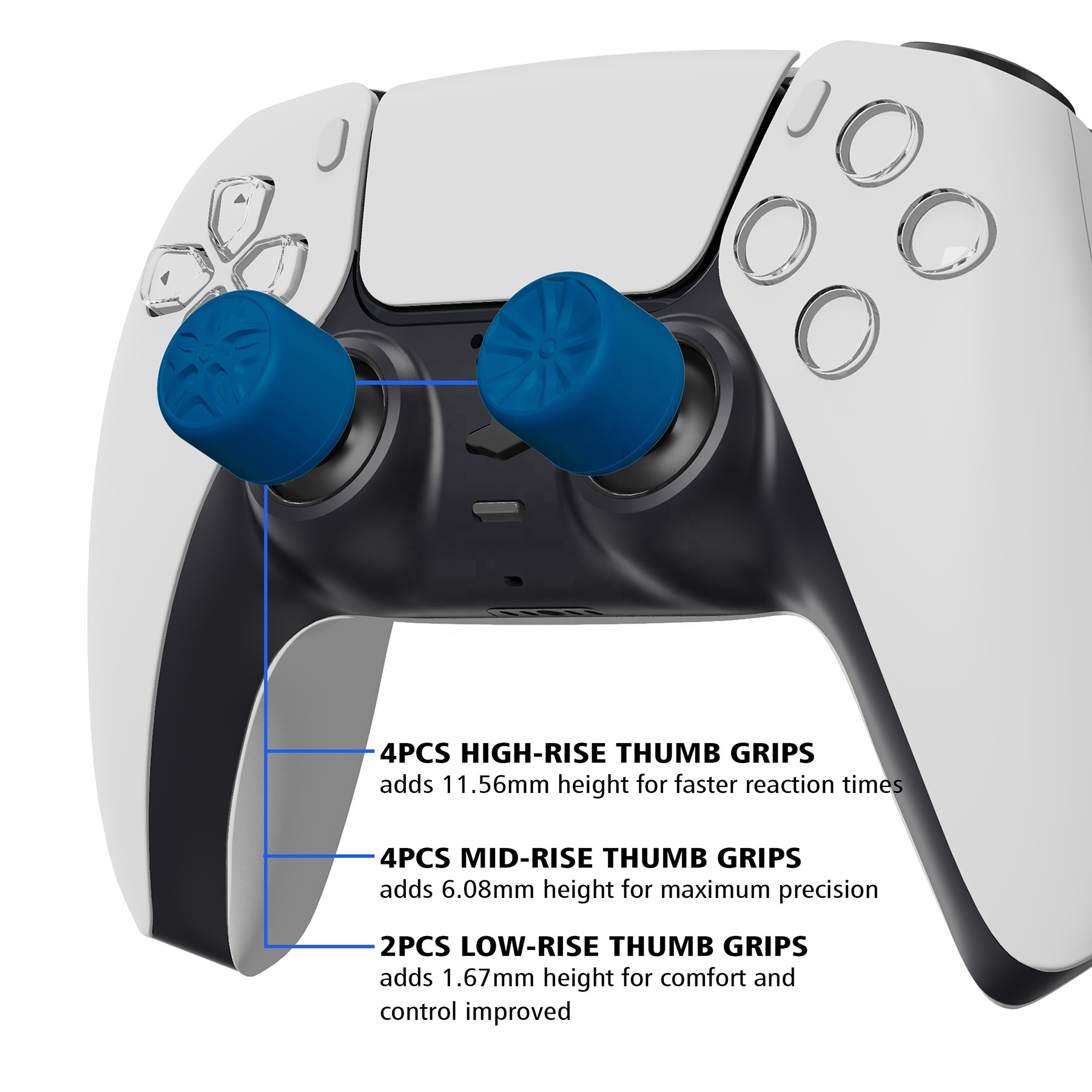 GeekShare Set da 4 pezzi, copri controller di gioco in silicone a forma