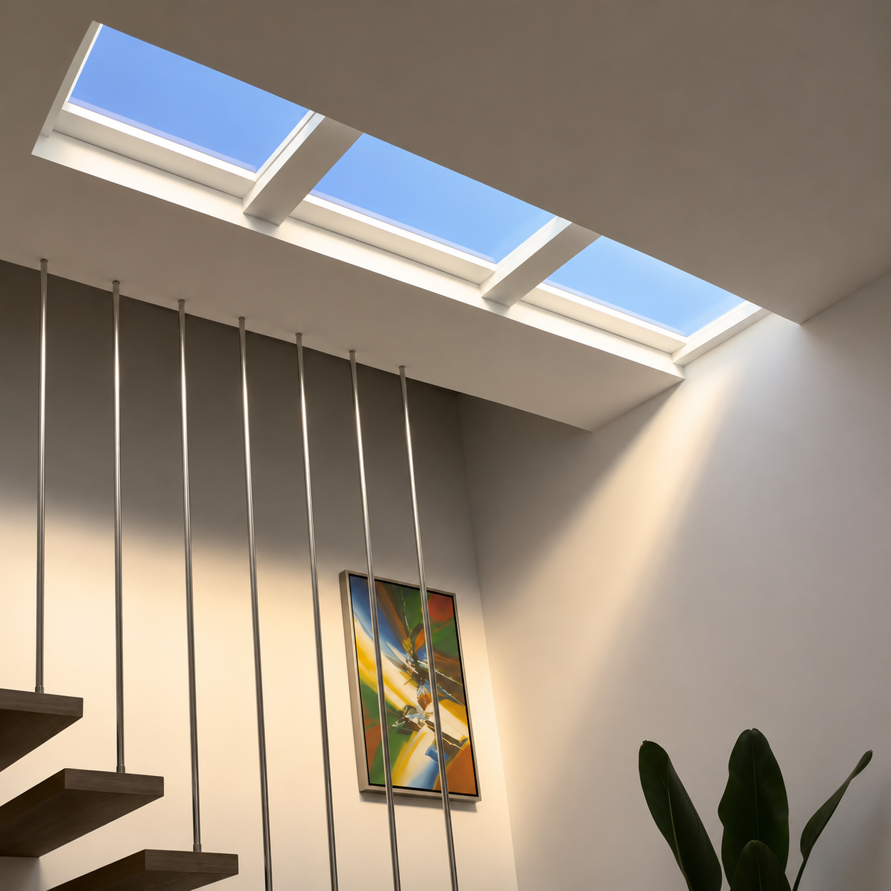 JINK SkyView Minimalist LED Smart Skylight Curtain with App & Voice Control for Villas Apartments and Luxury Interiors