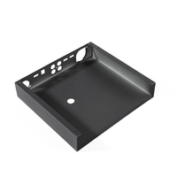 Jardinière rectangulaire en métal sur mesure OEM, bac de plantation en tôle d'acier peint en blanc