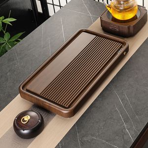Postman Bamboo <b>Tea</b> Tray Semi-bakery Flat Drainage Kung Fu <b>Tea</b> <b>Set</b> Office Use - Product Image 3