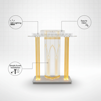 Podio de Acrílico Transparente Moderno para Iglesia, Escuela, Hotel, Hogar, Bar - Precio de Fábrica