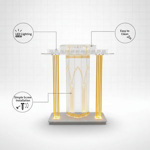 Podio de Acrílico Transparente Moderno <span class=keywords><strong>para</strong></span> Iglesia, Escuela, Hotel, Hogar, Bar - Precio de Fábrica - Product Image 3