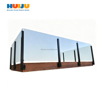 HJ Garde-corps en verre sans cadre en acier inoxydable de haute qualité, prix usine, pour balcon, balustrade, clôture et escalier en fibre
