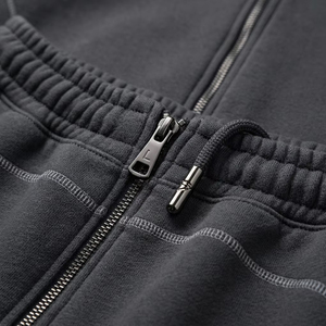 OEM/ODM Custom Logo Men Heavyweight 450GSM Cotton Contrast Stitching Hoodie and Sweatpants <b>Set</b> Oversized Mineral Wash Tracksuit - Product Image 5