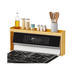 Gran oferta WDF ODM estante de estufa magnética de dos niveles con Herramientas de limpieza estante de especias de bambú para <span class=keywords><strong>Cocina</strong></span> - Product Image 1