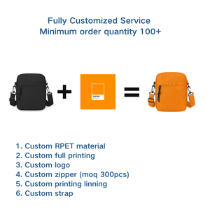 Sac bandoulière léger pour téléphone <span class=keywords><strong>portable</strong></span>, personnalisable avec logo OEM/ODM, pour petites commandes d'usine, unisexe, mode extérieure, noir - Product Image 2