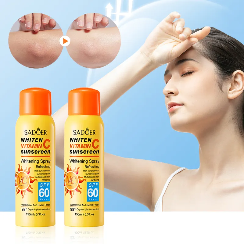 OEM SADOER nuovo 2023 UV SPF60 +++ all'ingrosso antitraspirante vitamina c idratante sbiancante crema solare biologica