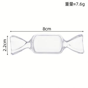Boîte en plastique transparente en forme de bonbon avec couvercle, mini-récipient en PS acrylique pour bonbons, idéal pour cadeaux, fêtes et emballages promotionnels - Product Image 4