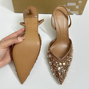 Nuove <span class=keywords><strong>Scarpe</strong></span> da Donna <span class=keywords><strong>con</strong></span> <span class=keywords><strong>Tacco</strong></span> Alto Primavera 2026, Decorazione <span class=keywords><strong>con</strong></span> Strass Luminosi e Rete, Tacchi Alti alla Moda ed Eleganti - Product Image 6