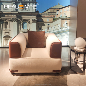 Sofá <span class=keywords><strong>Soho</strong></span>, juego de sofá modular de diseño de lujo ligero italiano con ribete de tela, comodidad elegante para uso escolar - Product Image 2