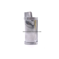Groothandel Mini J5 Lichter Sleeve Case Houder Met Lederen Metalen Aansteker Cover
