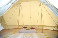 Tente cloche imperméable de luxe en toile Oxford verte Kawagebo Kamp (KK) pour glamping extérieur, montage facile, 5m, modèle Emperor Wall