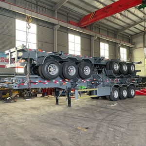 Semi-remorque squelette en acier Hstarauto personnalisée de 40 pieds à 3 essieux pour le transport de conteneurs, avec une charge utile maximale de 50T - Product Image 3