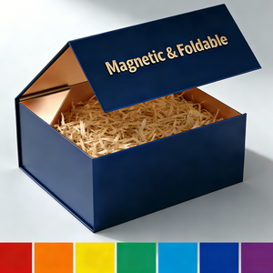 Hot Sale Folding Magnetic Paper <b>Boxes</b> with Ribbon Gift Carton Fast Delivery for Gifts - Product Image 3