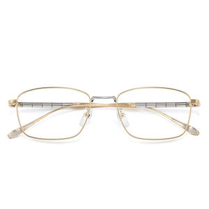 Montures de lunettes en titane pur Danyang, rectangulaires, monture complète, légères, pour hommes, 9072, verres en résine - Product Image 1